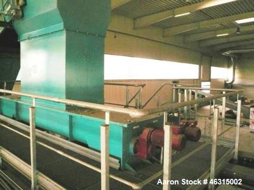 Used Pelletting Press, Andritz UMT Paladin 3000-300/2R BM, 536hp (400kW). Die diameter approximately 39" (1000mm), width approximately 12" (300mm), 6-9 m/sec. Main gear 2x 335 hp (250kW), 1500 rpm, 5...