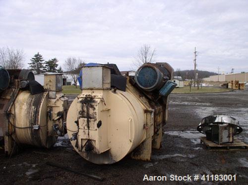 Used Bliss Industries Pioneer 200D-250 Pellet Mill including (2) 200 hp motors. With Bliss R-2412 conditioner, with 20 hp motor. Machine does not have any dies.