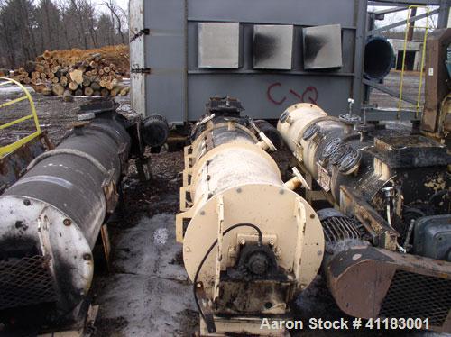 Used Bliss Industries Pioneer 200D-250 Pellet Mill including (2) 200 hp motors. With Bliss R-2412 conditioner, with 20 hp motor. Machine does not have any dies.