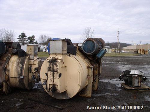 Used Bliss Industries Pioneer 200D-250 Pellet Mill including (2) 200 hp motors. With Bliss R-2412 conditioner, with 20 hp motor. Machine does not have any dies.
