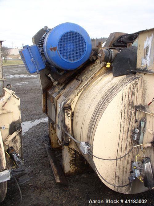 Used Bliss Industries Pioneer 200D-250 Pellet Mill including (2) 200 hp motors. With Bliss R-2412 conditioner, with 20 hp motor. Machine does not have any dies.
