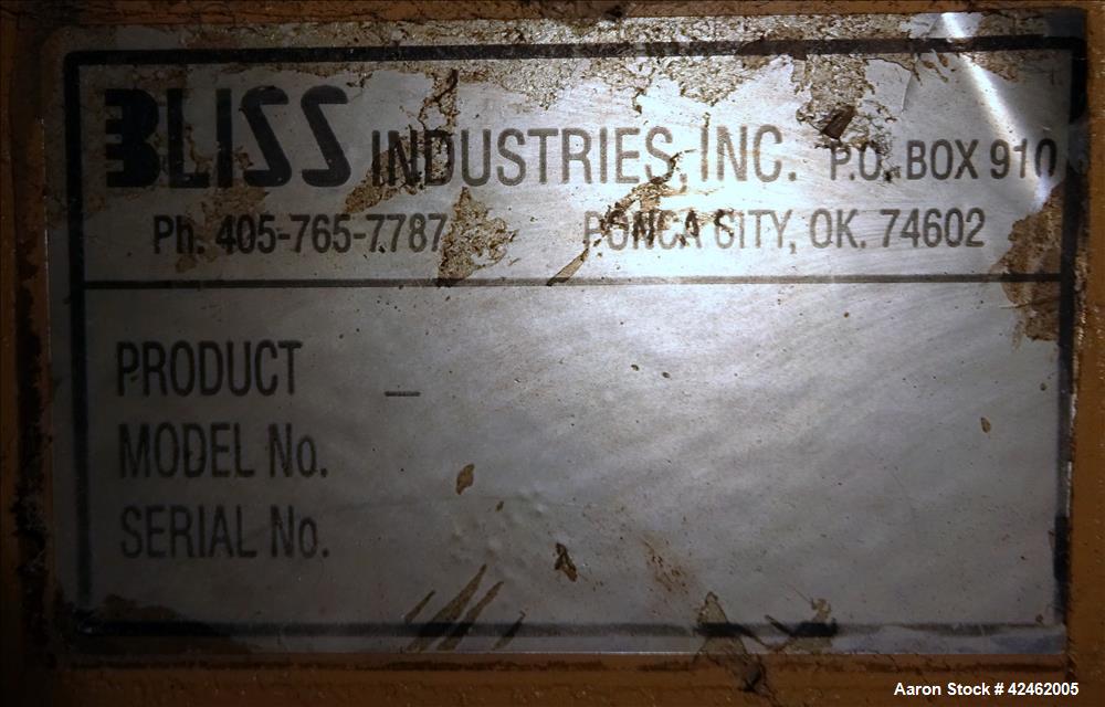 Used Carbon Steel Bliss Industries Pioneer Series Pellet Mill