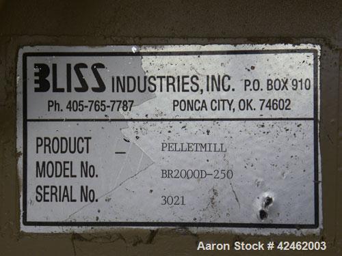 Used Carbon Steel Bliss Industries Pioneer Series Pellet Mill