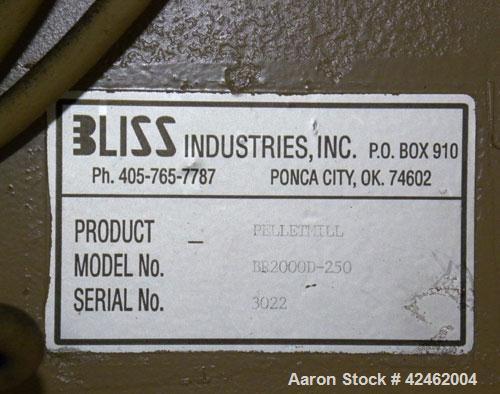 Used- Carbon Steel Bliss Industries Pioneer Series Pellet Mill
