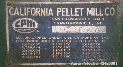 Used Carbon Steel California Century Series Pellet Mill, Model 100C