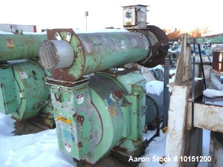 Used CPM 2-Roll Pellet Mill with 2 hp varispeed stainless steel feeder.  15 Hp carbon steel paddle mixer.  3/8" Holes on die.  3 Phase, 60 cycle, 460 volt, 200 hp main drive.  5/16" Holes, 28" diamet...