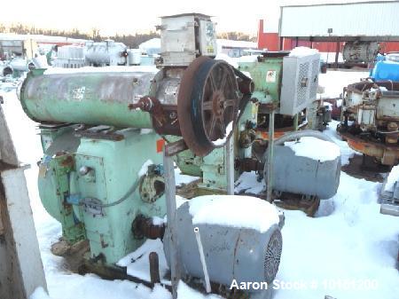 Used- CPM 2-Roll Pellet Mill with 2 hp varispeed stainless steel feeder.  15 Hp carbon steel paddle mixer.  3/8" Holes on di...