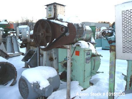 Used- CPM 2-Roll Pellet Mill with 2 hp varispeed stainless steel feeder.  15 Hp carbon steel paddle mixer.  3/8" Holes on di...