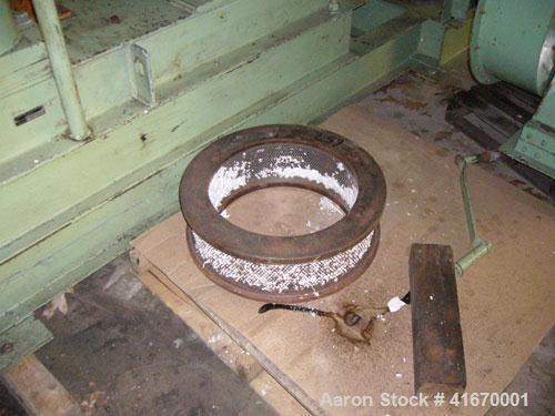 Used Densifying Line Consisting Of: (1) California Pellet Mill, Model NH-398111, driven by a 75 hp motor. (1) Cumberland Granulator, Model 684, 3 knife open rotor, driven by a 50 hp motor, serial #91...