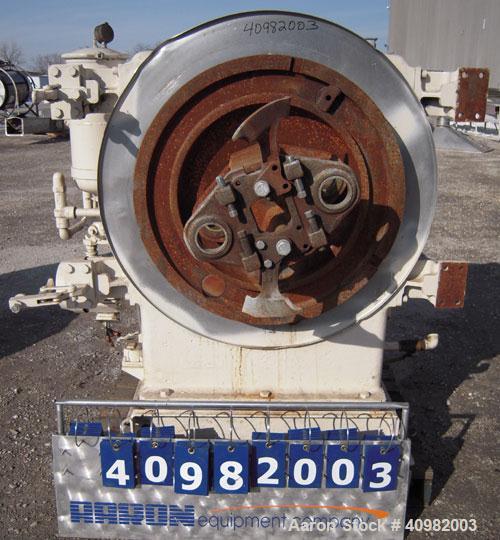 Used- California Pellet Mill, Model 7122, carbon steel. Unit includes front hood and conditioner. Missing both motors, die, ...