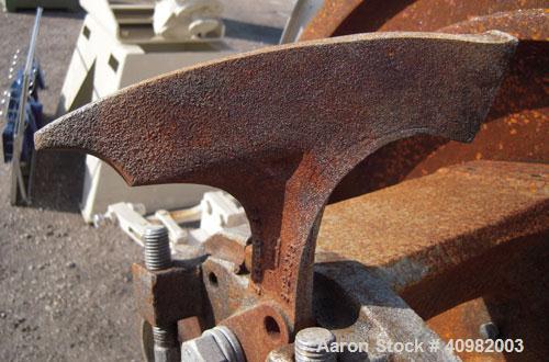 Used California Pellet Mill, Model 7122, carbon steel. Unit includes front hood and conditioner. Missing both motors, die, and rollers.