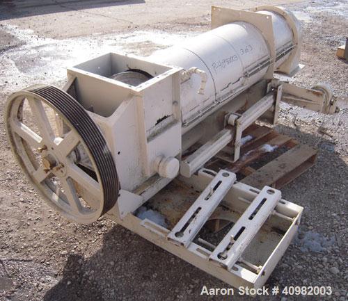 Used California Pellet Mill, Model 7122, carbon steel. Unit includes front hood and conditioner. Missing both motors, die, and rollers.