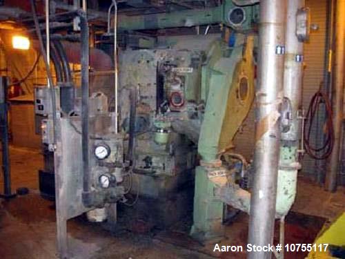 Used- California 7000 Series Carbon Steel Pellet Mill, Model 7022-2. (2) 10" diameter x 6" face rollers, approximate 22.5" d...