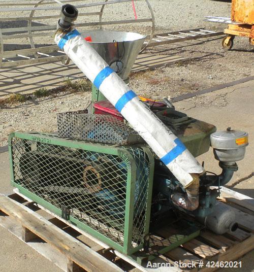Used Pellet Pros Diesel Driven Pellet Mill, Model PP650D-W, Carbon Steel. (2) 3-7/8'' Diameter x 2'' face rollers. Top feed hopper. Approximately 1/4'' diameter holes. Capacity approximately 200-300 ...