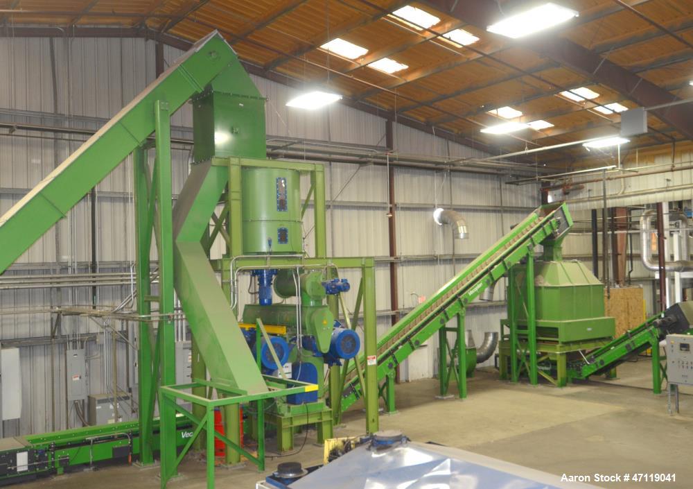 Used- Munch Pellet Mill System Consisting Of: (1) Vecoplan incline feed conveyor, approximate 60" wide x 26 long, approximat...