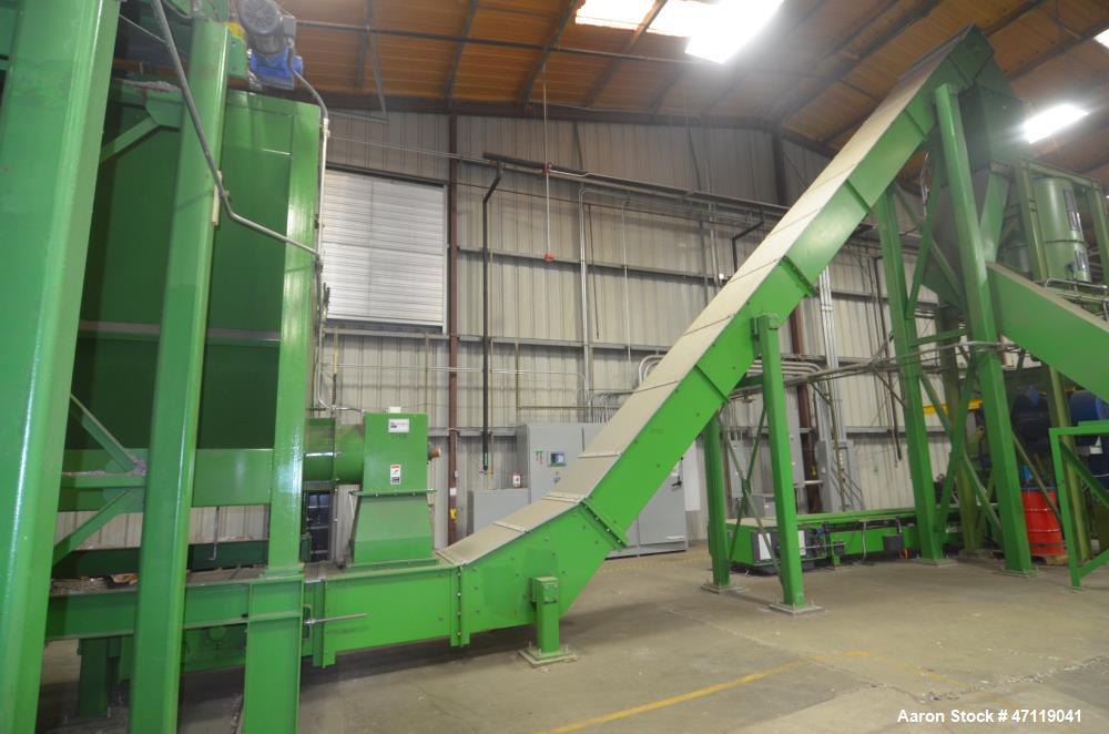 Used- Munch Pellet Mill System Consisting Of: (1) Vecoplan incline feed conveyor, approximate 60" wide x 26 long, approximat...