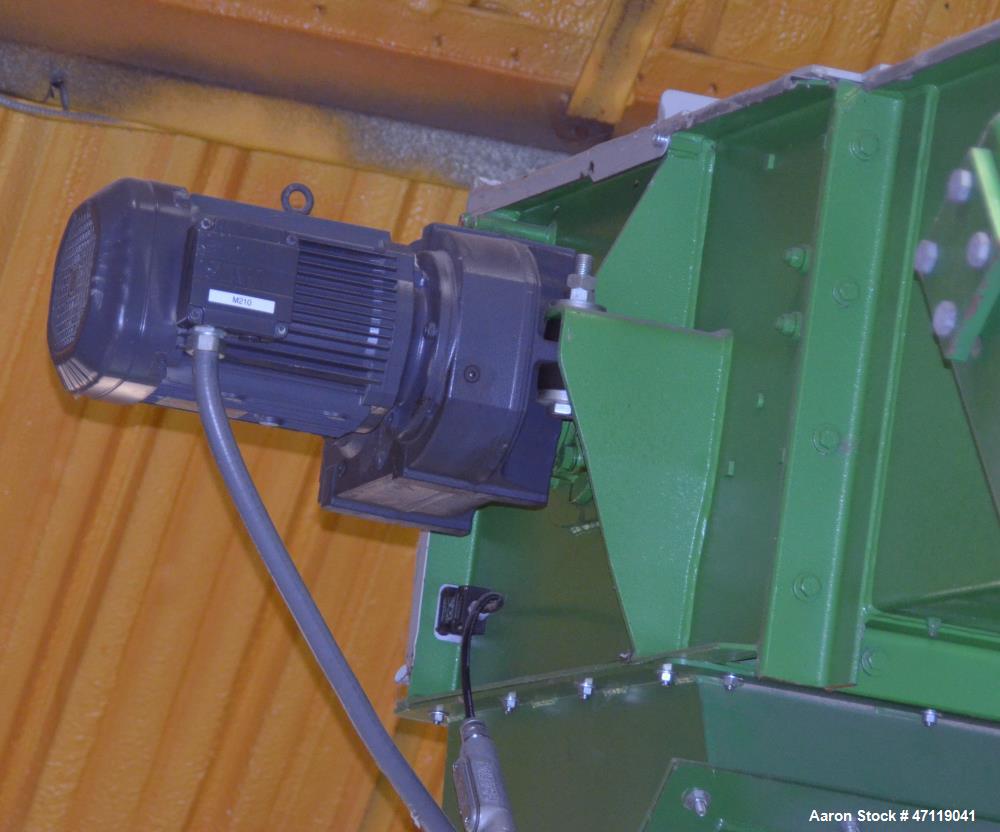 Used Munch Pellet Mill System Consisting Of: (1) Vecoplan incline feed conveyor, approximate 60" wide x 26 long, approximate 168" discharge height, driven by a 5hp gear motor, (1) Ensign dosing hoppe...