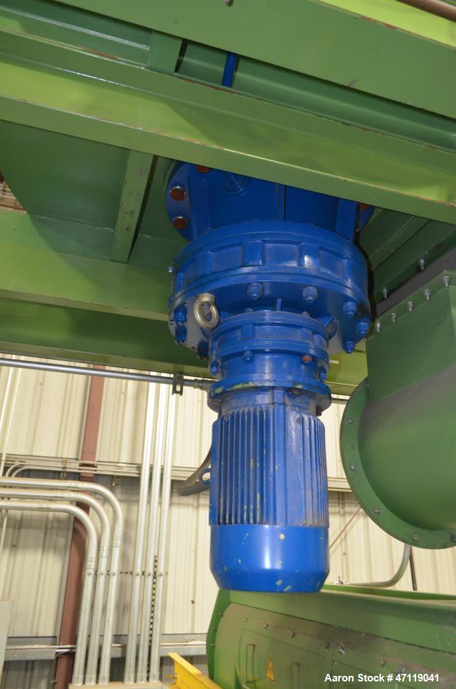 Used Munch Pellet Mill System Consisting Of: (1) Vecoplan incline feed conveyor, approximate 60" wide x 26 long, approximate 168" discharge height, driven by a 5hp gear motor, (1) Ensign dosing hoppe...