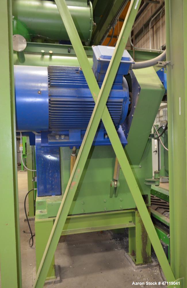 Used Munch Pellet Mill System Consisting Of: (1) Vecoplan incline feed conveyor, approximate 60" wide x 26 long, approximate 168" discharge height, driven by a 5hp gear motor, (1) Ensign dosing hoppe...