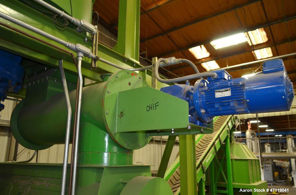 Used- Munch Pellet Mill System Consisting Of: (1) Vecoplan incline feed conveyor, approximate 60" wide x 26 long, approximat...