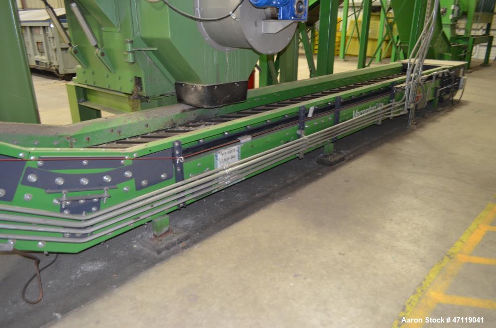 Used Munch Pellet Mill System Consisting Of: (1) Vecoplan incline feed conveyor, approximate 60" wide x 26 long, approximate 168" discharge height, driven by a 5hp gear motor, (1) Ensign dosing hoppe...