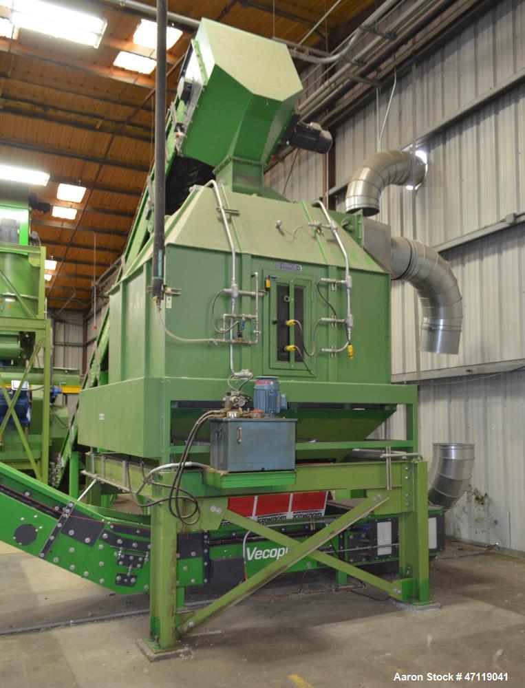 Used Munch Pellet Mill System Consisting Of: (1) Vecoplan incline feed conveyor, approximate 60" wide x 26 long, approximate 168" discharge height, driven by a 5hp gear motor, (1) Ensign dosing hoppe...
