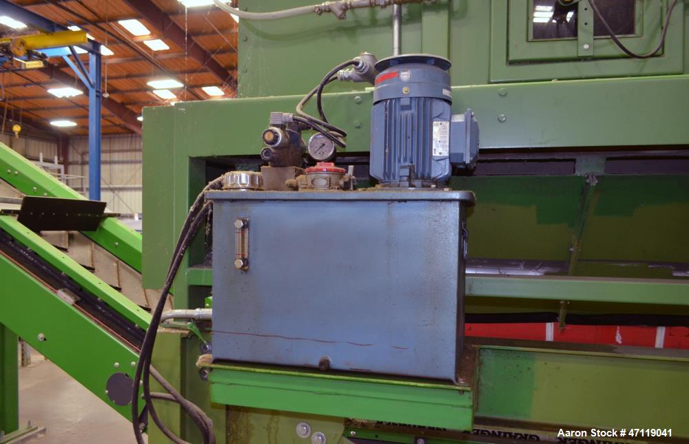 Used Munch Pellet Mill System Consisting Of: (1) Vecoplan incline feed conveyor, approximate 60" wide x 26 long, approximate 168" discharge height, driven by a 5hp gear motor, (1) Ensign dosing hoppe...