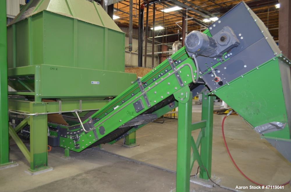 Used- Munch Pellet Mill System Consisting Of: (1) Vecoplan incline feed conveyor, approximate 60" wide x 26 long, approximat...