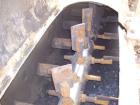 Used Bliss Pionees model B-200A. 400 hp thru (2) 200 hp, 1200 rpm motors. 1 set of rolls, 1 die, feed chute, stainless steel door, lube system, mounted on mild steel base. Last running 8-1/4 wide rol...