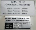 Used Bliss Industries Pioneer Series Pellet Mill, Model B120A-141