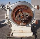 Used California Pellet Mill, Model 7122, carbon steel. Unit includes front hood and conditioner. Missing both motors, die, and rollers.