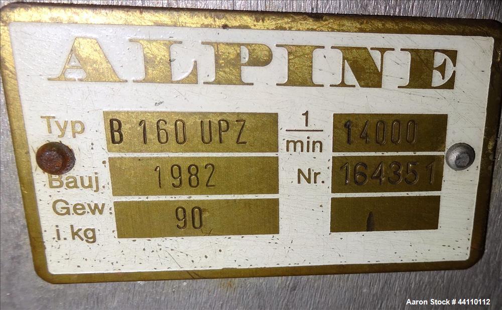 Used Alpine Mill, 160 UPZ, type B160 UPZ