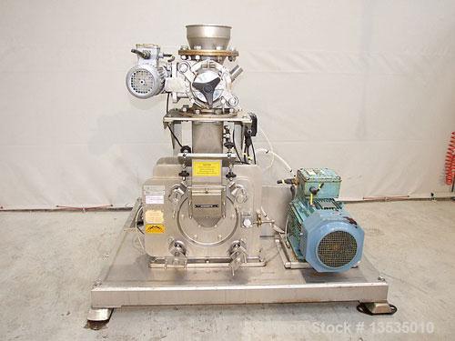 Used-KEK 4 HM Mill, stainless steel, speed 7500 rpm, 15 hp motor 220/380 volts. Mounted on a stainless steel frame. Inlet 7....