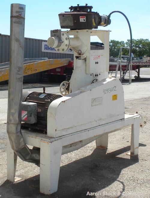 Used Kemutec Pin Mill Grinding System consisting of: (1) Kemutec Powder Technology Pin Mill, model 3H PD, carbon steel, 13" diameter disc. 4-1/4" x 7" Inlet, 6" bottom outlet, driven by a 30 hp, 3/60...