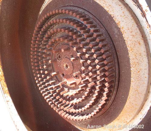Used Kemutec Pin Mill Grinding System consisting of: (1) Kemutec Powder Technology Pin Mill, model 3H PD, carbon steel, 13" diameter disc. 4-1/4" x 7" Inlet, 6" bottom outlet, driven by a 30 hp, 3/60...