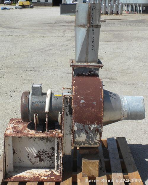 Used Kemutec Pin Mill Grinding System consisting of: (1) Kemutec Powder Technology Pin Mill, model 3H PD, carbon steel, 13" diameter disc. 4-1/4" x 7" Inlet, 6" bottom outlet, driven by a 30 hp, 3/60...