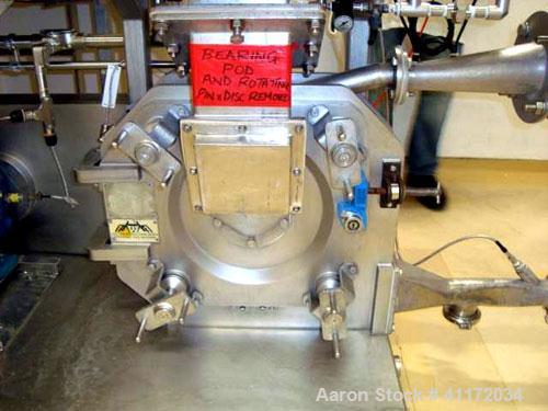 Used- Kemutec Universal Mill, Stainless Steel. Approximately 400 mm diameter. Can be used with pin or beater blades. Main mo...