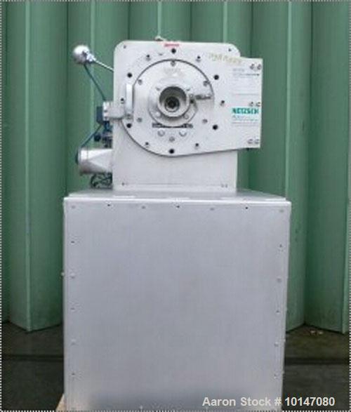 Used-Netzsch-Condux Hanau Pin Disc Mill, type CUM 250/SP-DSF (= Druckstossfest). Material of construction is 316L stainless ...