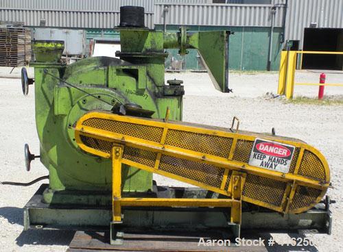 Used Yaskawa and Company YM Micro Cut Classifying Mill, Type YACA-400HS. Capacity 300 to 20000 kg/hr, cut size 8 micron meter to 100 micron meter. 15" diameter grinding disk, 4130/40 stainless steel....