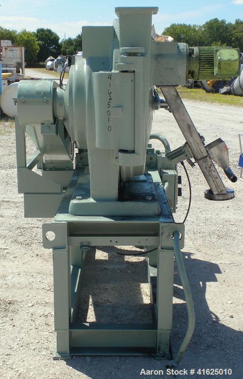 Used Yaskawa and Company YM Micro Cut Classifying Mill, Type YACA-400HU. Capacity 300 to 20000 kg/hr, cut size 8 micron meter to 100 micron meter. 15" diameter grinding disk, 4130/40 stainless steel....