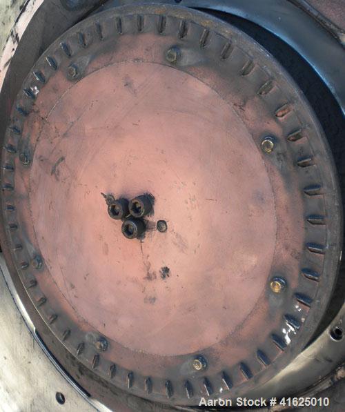 Used Yaskawa and Company YM Micro Cut Classifying Mill, Type YACA-400HU. Capacity 300 to 20000 kg/hr, cut size 8 micron meter to 100 micron meter. 15" diameter grinding disk, 4130/40 stainless steel....