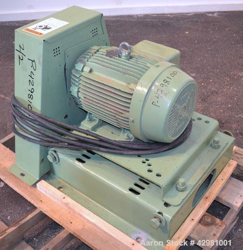 Used CPM Roskamp Series 900 Roller Mill, Type DP900-12, Carbon Steel.  (2) Pairs of  9’’ diameter x 12’’ wide rolls. Manually adjustable.  Manual feed gate adjustment, top feed hopper.  Driven by a 1...