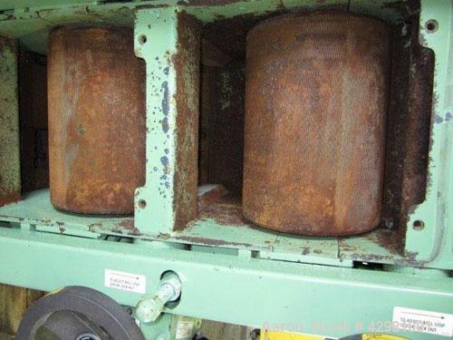 Used CPM Roskamp Series 900 Roller Mill, Type DP900-12, Carbon Steel.  (2) Pairs of  9’’ diameter x 12’’ wide rolls. Manually adjustable.  Manual feed gate adjustment, top feed hopper.  Driven by a 1...