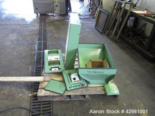 Used CPM Roskamp Series 900 Roller Mill, Type DP900-12, Carbon Steel.  (2) Pairs of  9’’ diameter x 12’’ wide rolls. Manually adjustable.  Manual feed gate adjustment, top feed hopper.  Driven by a 1...