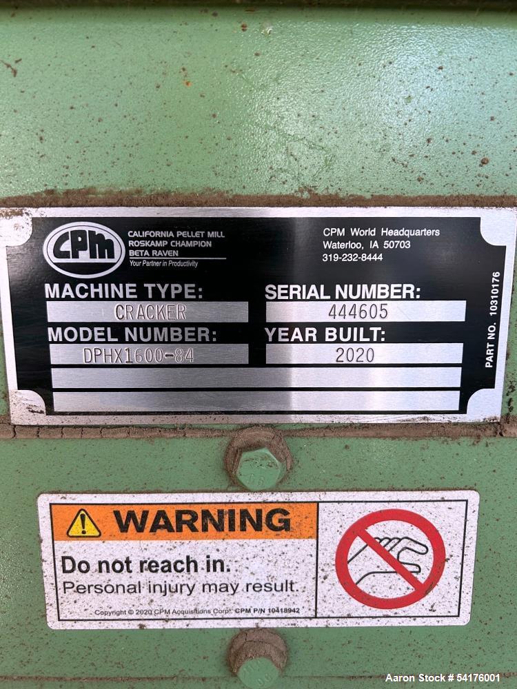 Used CPM Cracking Mill – Model DPHX1600-84, 125 HP