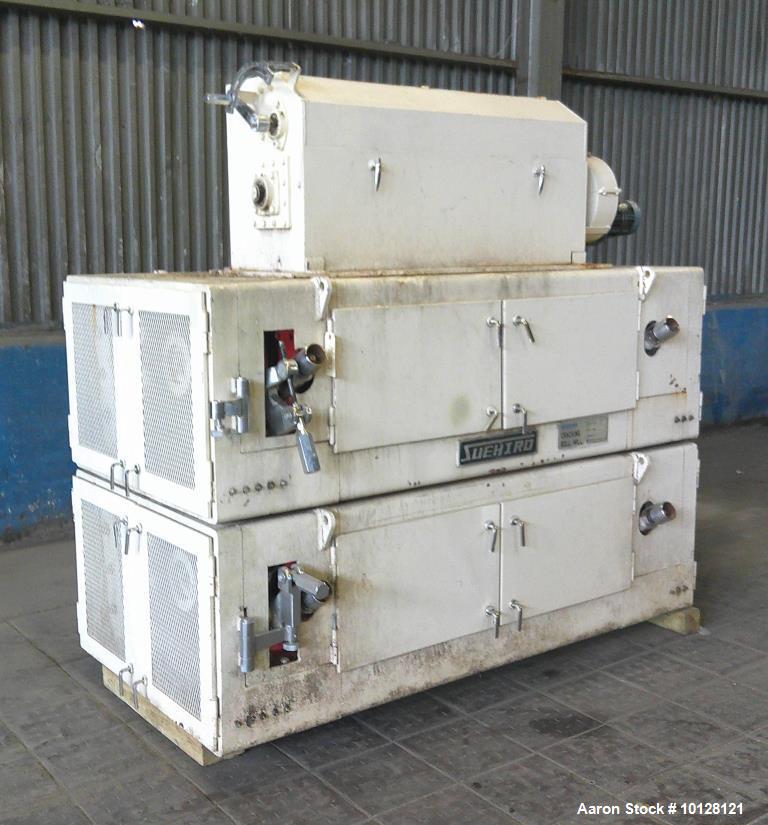 Used Suehiro M-15 2 Pair High Cracking Roller Mill | Industrial Corrugated Roll Mill