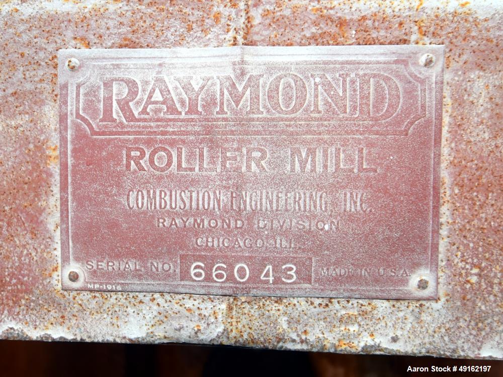 Used Raymond Roller Mill, Model 73612, Carbon Steel.