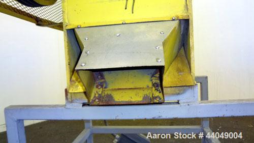 Used Roskamp Roller Mill, Model K, Carbon Steel. (2) Approximately 9" diameter x 12" wide grooved rolls, manually adjustable, 11" X 13" top feed, bottom discharge. Driven by a 7.5 hp, 3/60/230/460 vo...