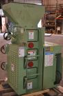 Used CPM Roskamp Series 900 Roller Mill, Type DP900-12, Carbon Steel.  (2) Pairs of  9’’ diameter x 12’’ wide rolls. Manually adjustable.  Manual feed gate adjustment, top feed hopper.  Driven by a 1...