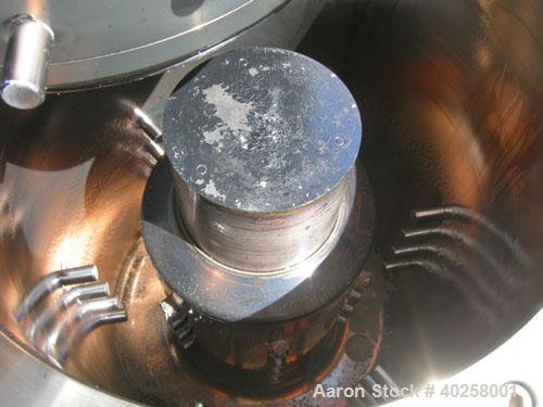 Used Drais SuperFlow high performance perl mill, model DCP-SF170C. 15 liter (3.9 gallon) carbon steel jacketed bowl 14 3/8" diameter x 19" deep rated 5 bar (72 psi) at 98 deg C (208 F).  Bowl has sta...